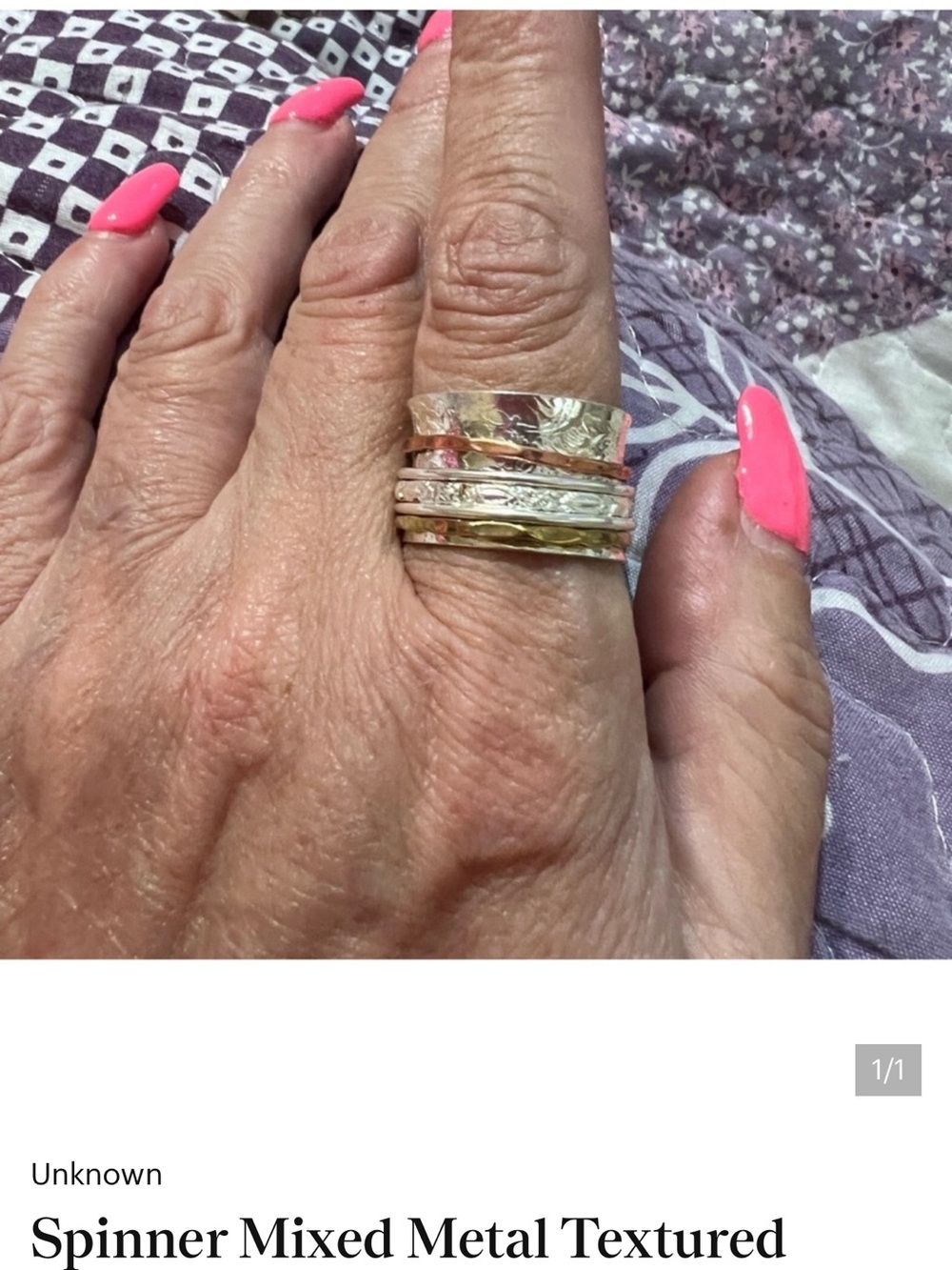SAVE FOR TREEBOOTS  4 Sterling Silver Spinner Rings.